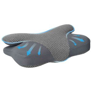 vidaXL Nackkudde Gr&aring; Minneskum 58 x 36 x 13 cm