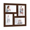 vidaXL Fotoram f&ouml;r 4x(13x18 cm) bilder m&ouml;rkbrun MDF
