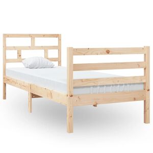 vidaXL S&auml;ngram massivt tr&auml; 75x190 cm