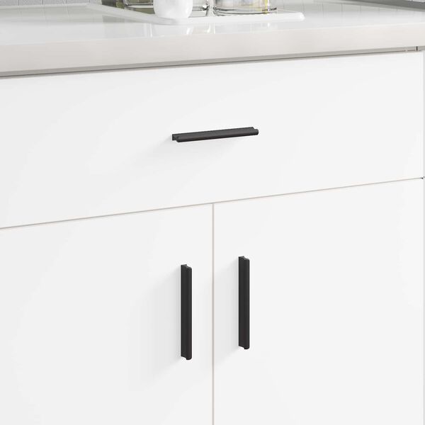 vidaXL Handtag 973 pcs Svart 106 x 7,4 x 15,5 mm Aluminium