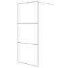 vidaXL Duschv&auml;gg vit 90x195 cm klart ESG-glas