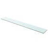 vidaXL Hyllplan glas genomskinlig 110x15 cm