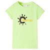 vidaXL T-shirt f&ouml;r barn neongul 116