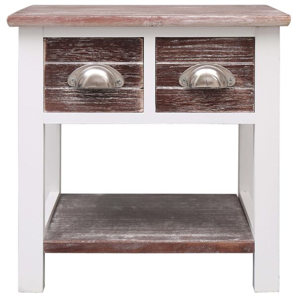 vidaXL Sidobord brun 40x40x40 cm paulownia