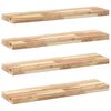 vidaXL Sv&auml;vande hyllor 4 st 100x20x4 cm obehandlat massivt akaciatr&auml;