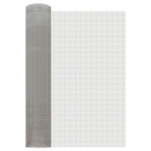 vidaXL N&auml;tduk 60 x 200 cm 6 Mesh Rostfritt st&aring;l 201 Silver