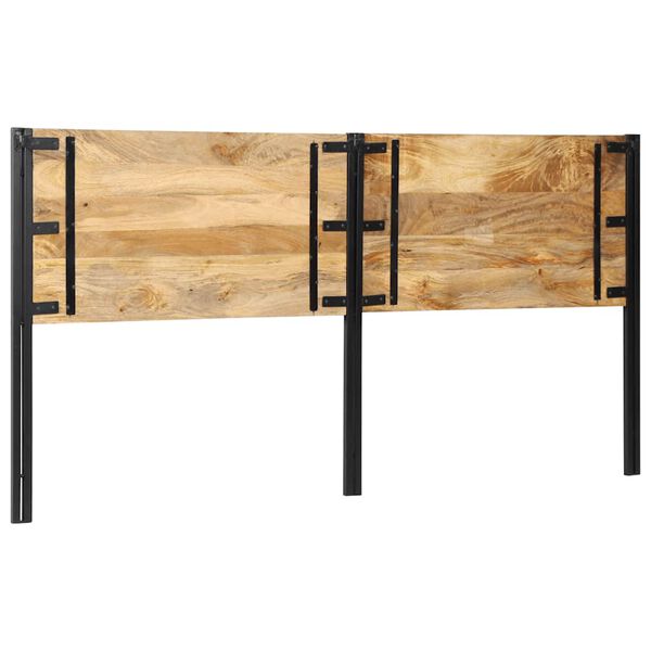 vidaXL S&auml;nggavel 200 cm massivt tr&auml;, mango och j&auml;rn