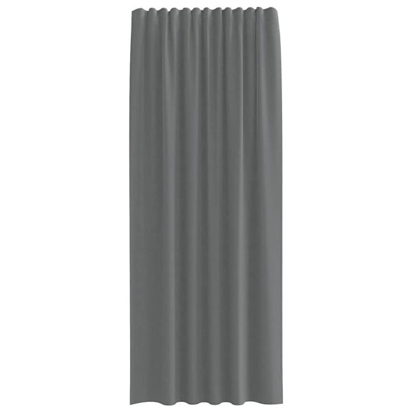 vidaXL Voile gardiner med st&aring;ngfickor 2 st m&ouml;rkgr&aring;