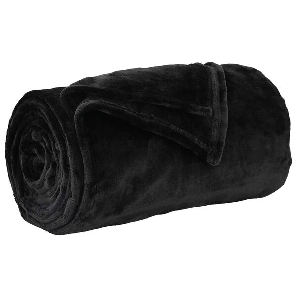 vidaXL Kastfilt Svart 220 x 240 cm Fleece