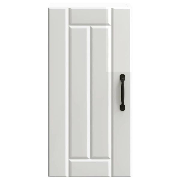 vidaXL V&auml;ggsk&aring;p f&ouml;r k&ouml;k Lucca h&ouml;gglans vit konstruerat tr&auml;