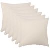 vidaXL Kudd&ouml;verdrag 6 st HEERLEN Gr&auml;ddvit 80 x 80 cm Boucl&eacute;