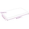 vidaXL Bordsskiva mörkbrun 80x50x(2-4) cm massivt trä levande kant