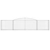 vidaXL Gabioner bågformade 3 st 400x30x80/100 cm galvaniserat järn