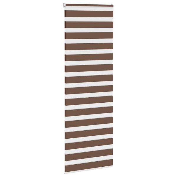 vidaXL Rullgardin zebra brun 75x230 cm tyg bredd 70,9 cm polyester