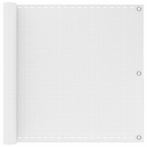 vidaXL Balkong Sk&auml;rm Vit 75 x 700 cm HDPE och Aluminium