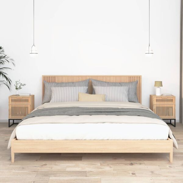 vidaXL Sängbord 2 st 40x30x55,5 cm konstruerat trä&järn