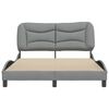 vidaXL Bed Frame without Mattress "Hvar" Light Grey 120x200 cm Fabric