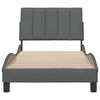 vidaXL Bed Frame without Mattress "Hanko" Dark Grey 80x200 cm Fabric