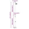 vidaXL Utomhus solardusch Svart 217 cm PVC och aluminium