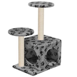 vidaXL Kl&ouml;str&auml;d med sisalpelare 60 cm tassavtryck gr&aring;
