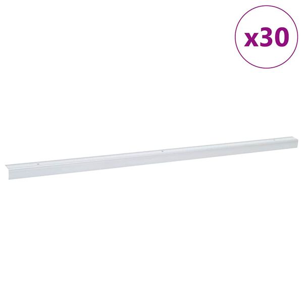vidaXL Trappnoslister 30 pcs Silver 67 x 3.5 x 3 cm Aluminium