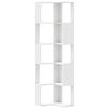 vidaXL Bokhylla h&ouml;rn 5 hyllplan vit 50x50x179 cm konstruerat tr&auml;