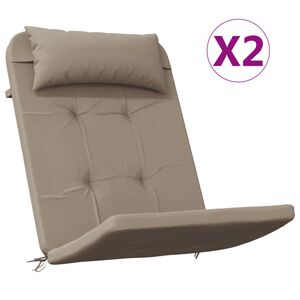 vidaXL Solstolsdynor 2 st taupe oxfordtyg