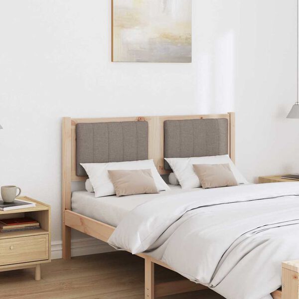 vidaXL Kl&auml;dd s&auml;nggavel med huvudgavel Brun 120 cm Massiv furu