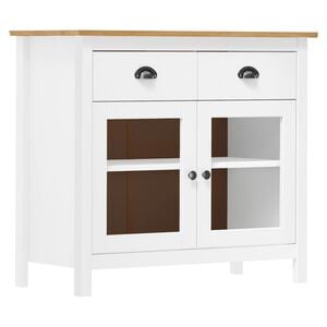 vidaXL Sk&auml;nk Hill vit 90x40x80 cm massiv furu