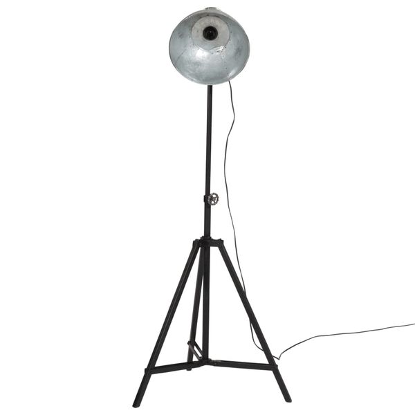 vidaXL Golvlampa 25 W vintage silver 61x61x90/150 cm E27