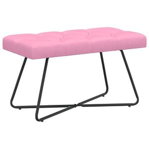 vidaXL B&auml;nk med knappar Rosa 80 x 40 x 46 cm Tyg