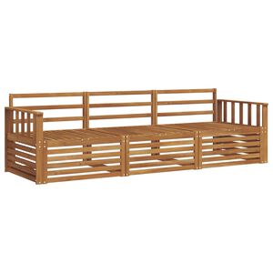 vidaXL Utomhussoffset 3 pcs Naturf&auml;rg Massivt Akaciatr&auml;