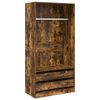 vidaXL Garderob r&ouml;kf&auml;rgad ek 100x50x200 cm konstruerat tr&auml;