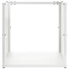 vidaXL Vedställ vit 40x40x40 cm kallvalsat stål