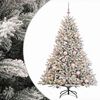 vidaXL Konstgjord julgran med julkulor 180 cm 300 LED-lampor Varmvit