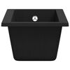 vidaXL Diskho med bräddavlopp svart granit