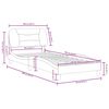 vidaXL Bed Frame without Mattress "Hvar" Light Grey 90x190 cm Fabric