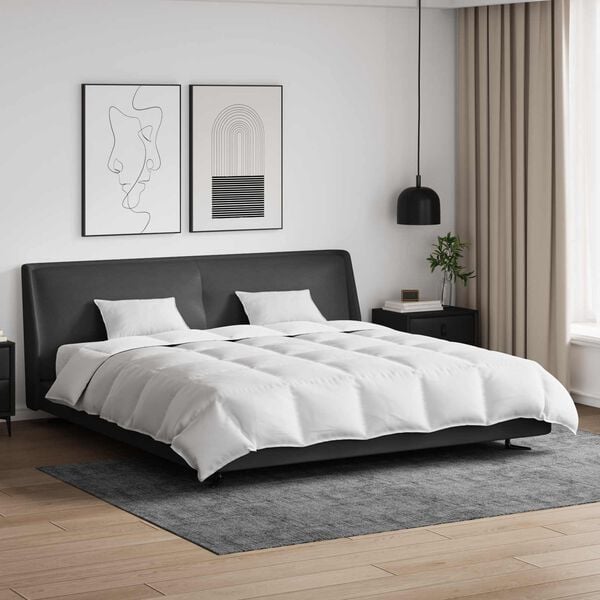 vidaXL Täckeset med kudde 3 pcs Vit Dunfjäder