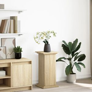 vidaXL Piedestal med f&ouml;rvaring sonoma-ek 31x30x60 cm konstruerat tr&auml;