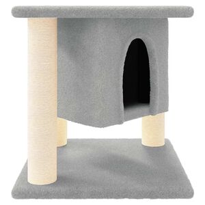 vidaXL Kl&ouml;str&auml;d med sisalpelare ljusgr&aring; 37 cm