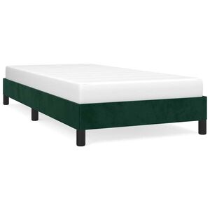 vidaXL S&auml;ngram utan madrass m&ouml;rkgr&ouml;n 80x200 cm sammet