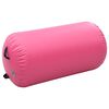 vidaXL Uppbl&aring;sbar gymnastikrulle med pump 120x90 cm PVC rosa