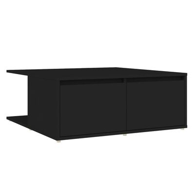 vidaXL Soffbord svart 80x80x31 cm konstruerat trä