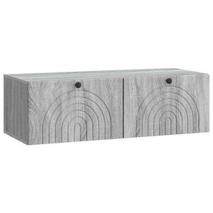 vidaXL V&auml;ggmonterad TV-b&auml;nk V&auml;ggmonterad Gr&aring; sonoma-ek 99 x 41 x 30 cm