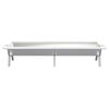 vidaXL Grillbricka silver 158x42x31 cm rostfritt st&aring;l