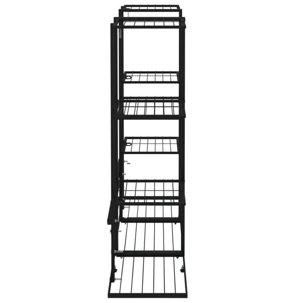 vidaXL V&auml;xtst&auml;ll 94,5x25x89 cm svart j&auml;rn