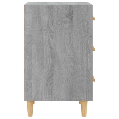 vidaXL Sängbord grå sonoma-ek 40x40x66 cm konstruerat trä