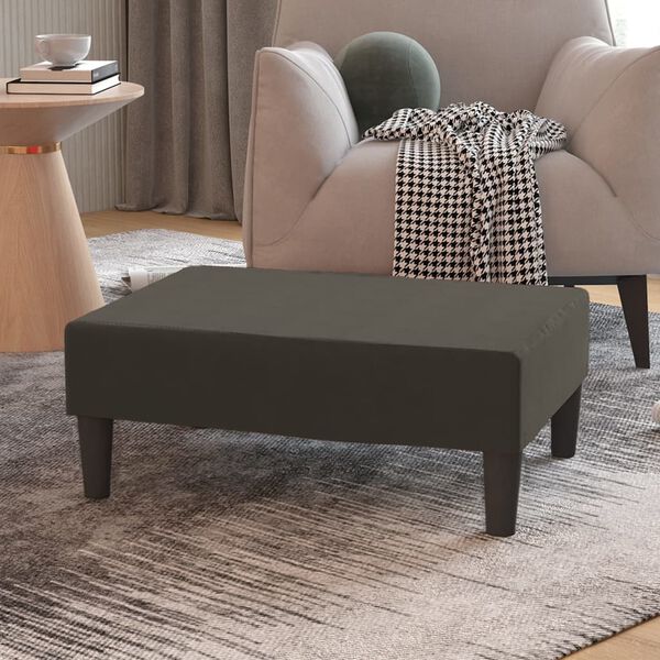 vidaXL Fotpall m&ouml;rkgr&aring; 78x56x32 cm sammet