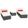 vidaXL Loungegrupp f&ouml;r tr&auml;dg&aring;rden med dynor 5 delar konstrotting svart