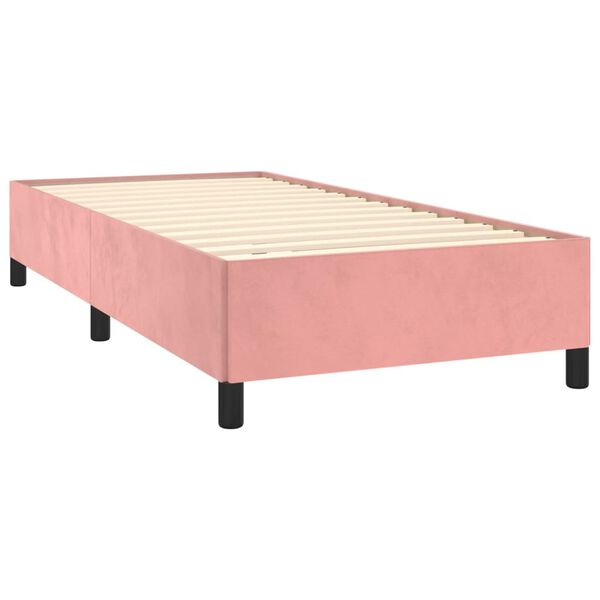 vidaXL S&auml;ngram rosa 90x190 cm sammet